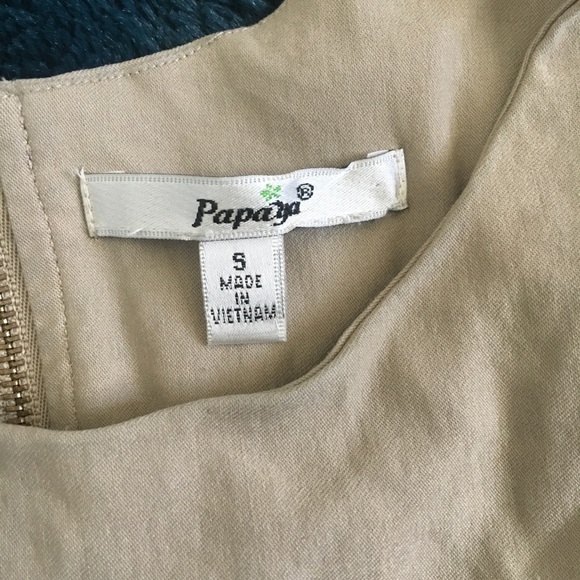 Black & Khaki Dress With Removable Belt - Picture 2 of 7